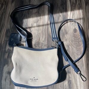 Kate Spade medium size crossbody, navy/beige.